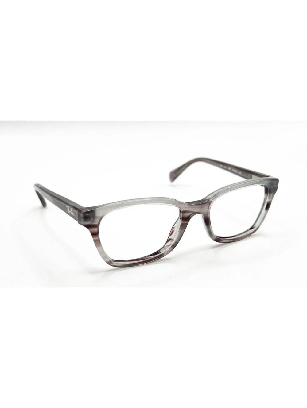 Ray Ban Rb 1591 3850 Striped Grey Authentic Eyeglasses 46-16-125